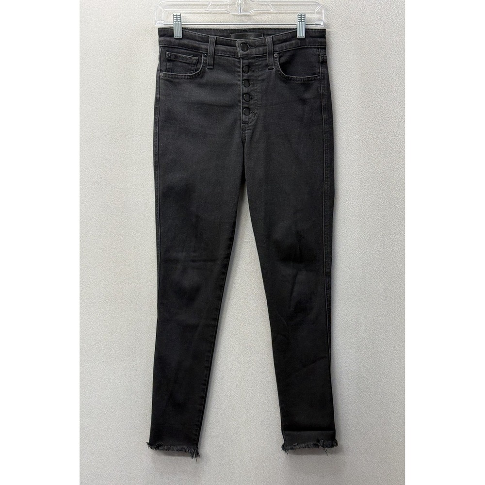 Joes Jeans Women's Sz 26 Flawless Charlie Skinny Ankle‎ Raw Hem Button Fly Denim